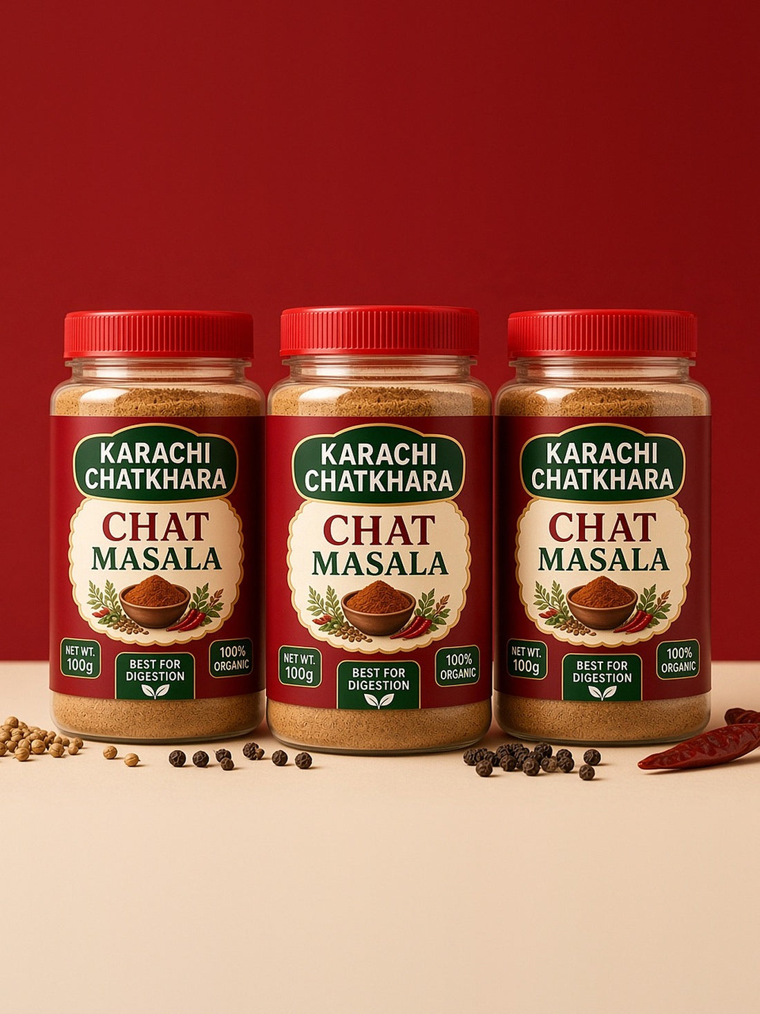 Karachi Chatkhara Chat Masala Pack of 3 jars